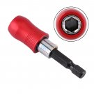 1/4" 60mm Hex Quick Release Magnetic Screwdriver Extension Drill Bit Holder Red
