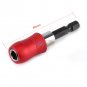 1/4" 60mm Hex Quick Release Magnetic Screwdriver Extension Drill Bit Holder Red