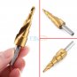Triangle HSS Spiral Grooved Step Drill Bit Hole Cutter Titanium Coated 4-12mm em