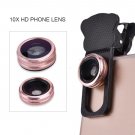 4 in 1 Clip-on 10x Optical Zoom HD Fish Eye Telescope Camera Lens For Smartphone