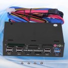USB3.0/2.0 Port All in One 5.25'' PC Internal Front Panel eSATA SATA Card Reader