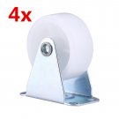 4pc 1.5" Furniture Trolley Top Plate Fixed Swivel Rigid Caster Wheel Directional