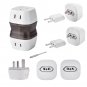 AU UK US EU Plug 3 in 1 Travel Charger Charging Socket Power Adapter Converter