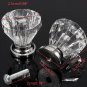 12pcs 25mm Diamond Shape Crystal Glass Cabinet Knob Cupboard Drawer Pull Handle