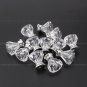 12pcs 25mm Diamond Shape Crystal Glass Cabinet Knob Cupboard Drawer Pull Handle