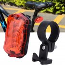 5 LED Bike Bicycle Cycling Warning Tail Rear Lamp Flash Light 5 Safety Modes NEW