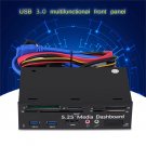 Multi Function 5.25" Media Dashboard PC Front Panel USB e-SATA Audio Card Reader