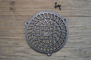 FANTASTIC ROUND CAST IRON VICTORIAN STYLE GRILL AIR VENT COVER CB5