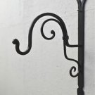 Beautiful Handmade wrought iron heart shaped hanging basket wall bracket HWB