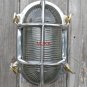 Superb large oval polished ship bulk head passageway wall light nautical lamp N