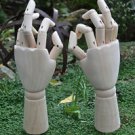PAIR OF FANTASTIC CARVED WOODEN ARTICULATED HAND HAND ARTIST REAL UK SELLER