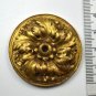 Original antique Regency gilt brass roundel ormolu Acanthus leaf swirl P14