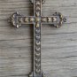 Small antique style brass holy cross crucifix HC1