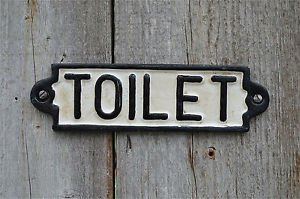 VINTAGE STYLE CAST IRON RAILWAY STATION TOILET DOOR SIGN PLAQUE PP2