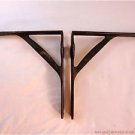 PAIR OF INDUSTRIAL STYLE CAST IRON GALLOWS BRACKETS SHELF BRACKET VINTAGE DESIGN