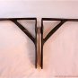 PAIR OF INDUSTRIAL STYLE CAST IRON GALLOWS BRACKETS SHELF BRACKET VINTAGE DESIGN