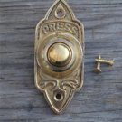 VICTORIAN GOTHIC REVIVAL STYLE BRASS FRONT DOOR BELL PUSH BUTTON BELL PUSHER CB7