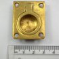 A solid brass vintage furniture handle inset casement lifting P22