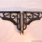 PAIR BEAUTIFUL ANTIQUE STYLE J DUCKETT & SON CAST IRON SHELF BRACKETS BRACKET