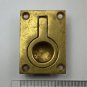 A solid brass vintage furniture handle inset casement lifting P23