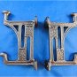 PAIR BEAUTIFUL ARTS AND CRAFTS STYLE CAST IRON MACKINTOSH COAT HOOK HANGER DOOR