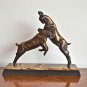 Original Art Deco sculpture goats on marble base signed I.Rochard