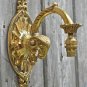 Superb Victorian style solid brass rams head wall light sconce lamp