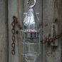 Retro styled machine age hanging light cage lamp urban bulkhead SB1