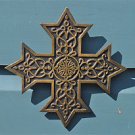 Ancient brass Knights Templar cross celtic star wall cross Maltese emblem
