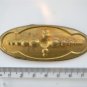 Original antique pressed brass furniture mount mirror cartouche emblem T3