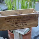Handmade vintage pine wine merchants crate rope handles box S3