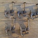 Set of 5 superb large cast iron Griffin coat hook wall hanging coathooks AL70