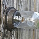 INDUSTRIAL CAST IRON PASSAGEWAY LIGHT FLUSHMOUNT CEILING WALL LAMP CIFMNC N