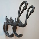 A pair of Arts & Crafts cast iron heron coathook wall door hanger coat hook AL46