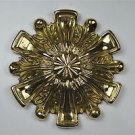 Beautiful Regency brass ormolu roundel mount mirror furniture emblem SMB3