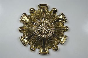 Beautiful Regency brass ormolu roundel mount mirror furniture emblem SMB3