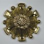 Beautiful Regency brass ormolu roundel mount mirror furniture emblem SMB3