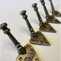 SET OF 5 FANTASTIC RAF WALL COAT HOOKS CAST IRON DOOR HANGER HOOK