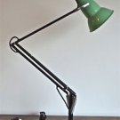 ORIGINAL 1930's HERBERT TERRY ANGLEPOISE LIGHT GREEN PERFORATED SHADE BLACK ARMS