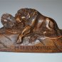 Original antique handcarved Swiss lion monument