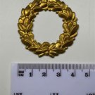 Original antique pressed brass furniture mount mirror cartouche emblem H11