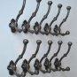 10 small Edwardian design double coathook cast iron hanging coat hook ALR8