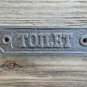 SOLID ANTIQUE STYLE CAST IRON TOILET DOOR SIGN DOOR PLAQUE WH14