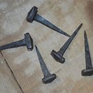 Set of 5 handmade square head wrought iron nails door stud hanger IN4
