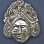 Antique style Asian lady head solid brass furniture mount ormalu H7