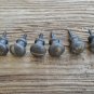 SET OF 6 CAST IRON SMALL SCREW IN DRAWER DOOR KNOB PULL HANDLE BUREAU KNOB WH15