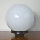 Cool original Art Deco opaline ball light shade with bakelite gallery lamp