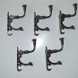 5 small Victorian design double coathook cast iron hanging coat hook ALR10