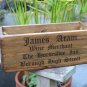 Handmade vintage pine wine merchants crate rope handles box S2