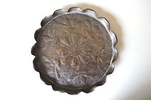 Original Arts and Crafts solid copper handmade tray stylised thistle design